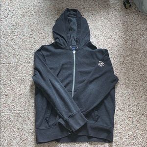 Grey American Eagle zip up sweatshirt